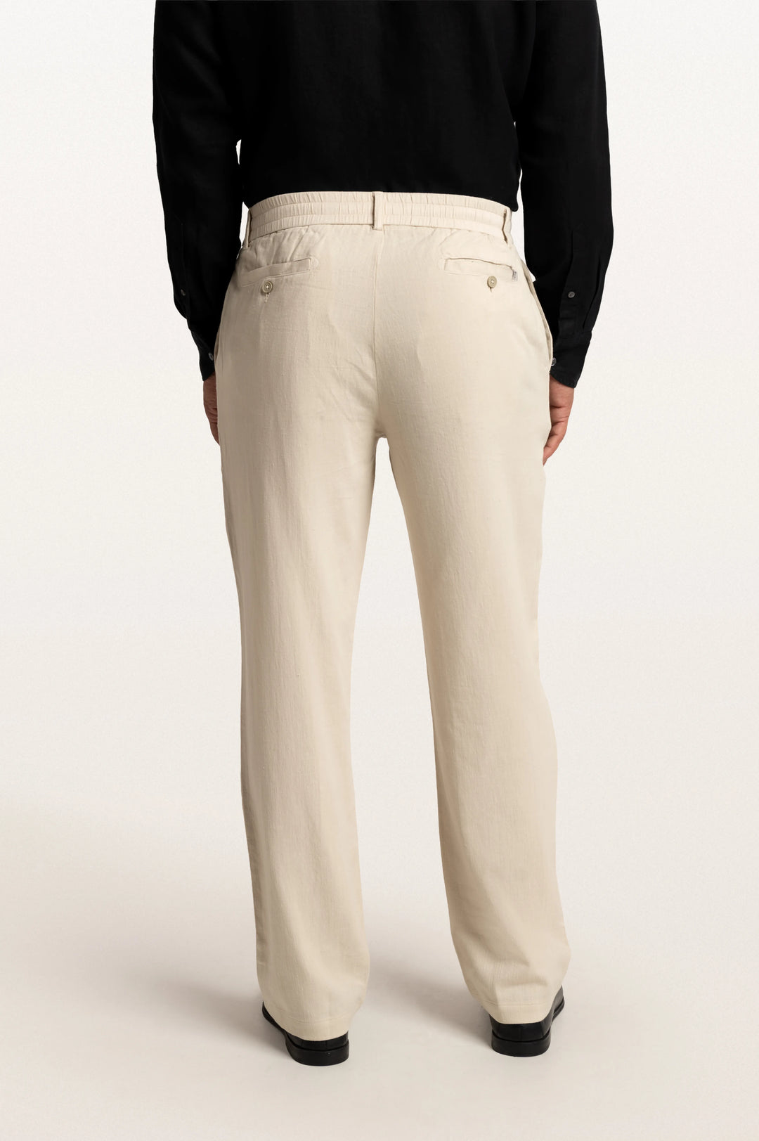 Dax Linen Light Beige Men's Slim Fit Trouser