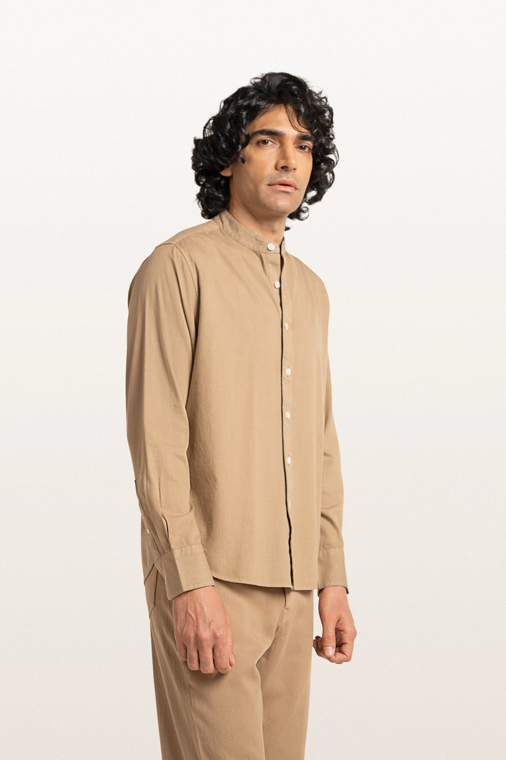Puck Khadi Sand Dune Men's Smart Fit Shirt