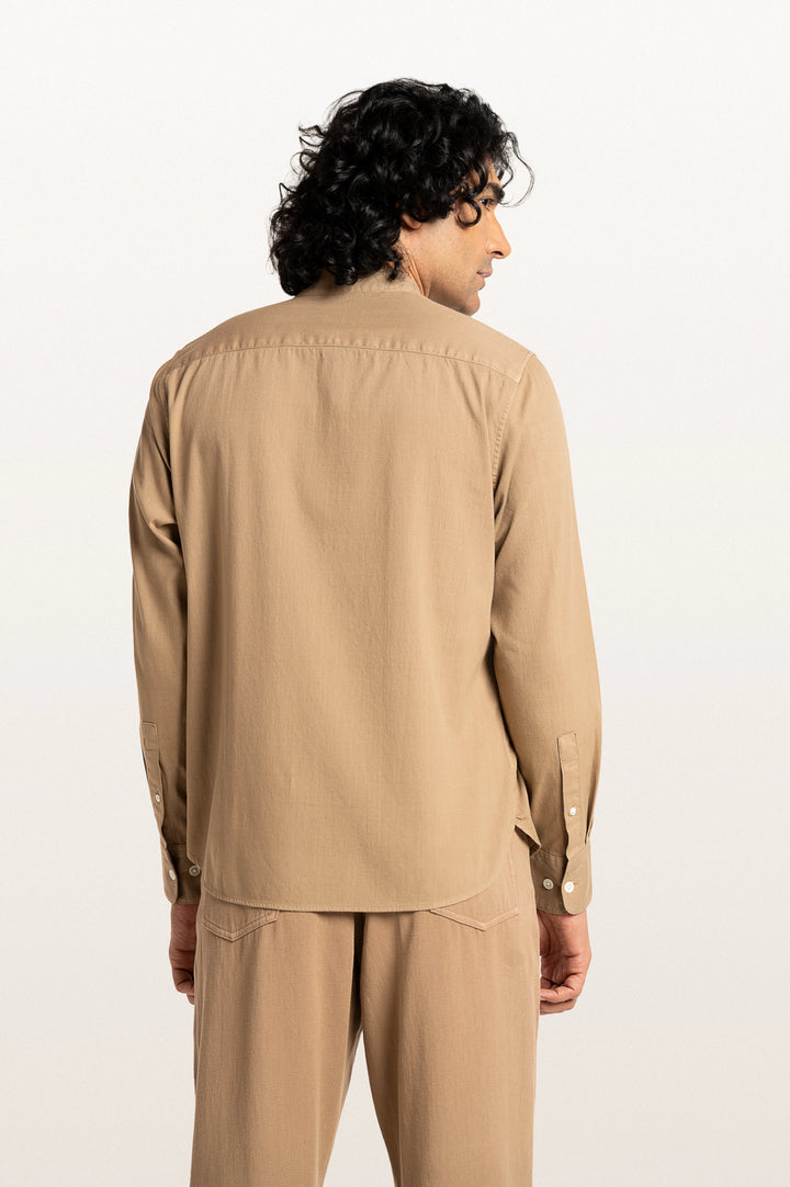 Puck Khadi Sand Dune Men's Smart Fit Shirt