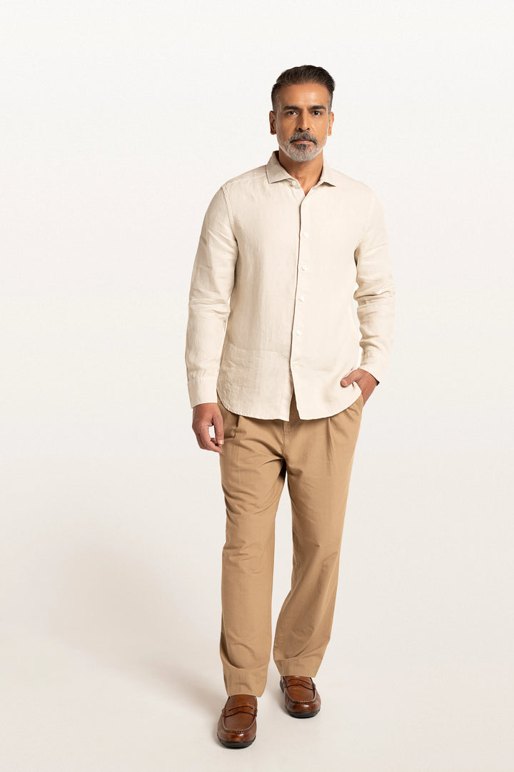 Sloane Light Beige Men's Slim Fit Shirt