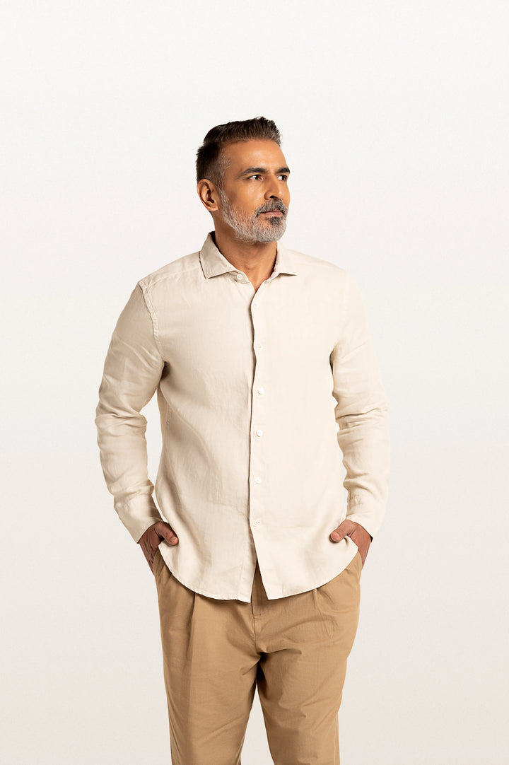 Sloane Light Beige Men's Slim Fit Shirt