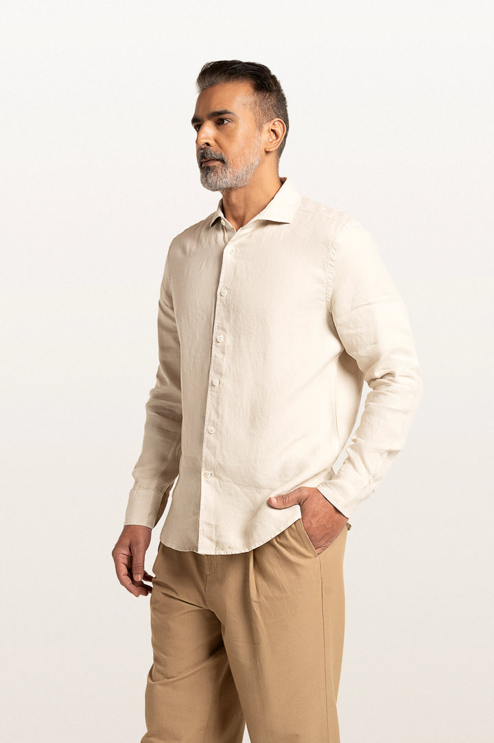 Sloane Light Beige Men's Slim Fit Shirt