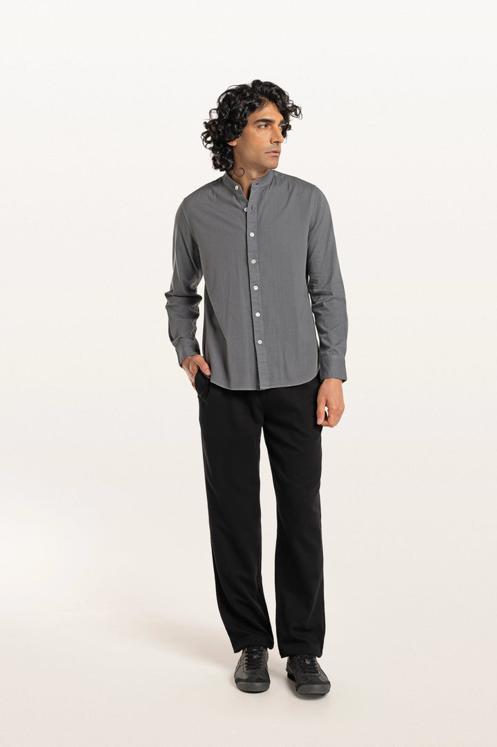 Puck Khadi Titanium Men's Smart Fit Shirt