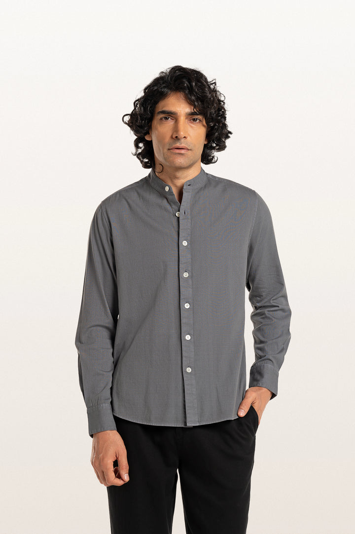 Puck Khadi Titanium Men's Smart Fit Shirt