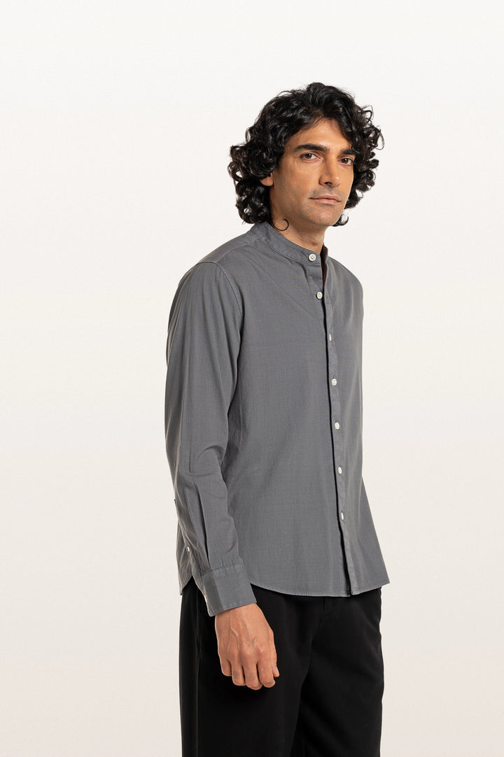 Puck Khadi Titanium Men's Smart Fit Shirt