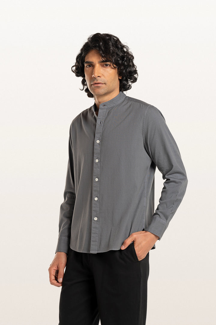 Puck Khadi Titanium Men's Smart Fit Shirt