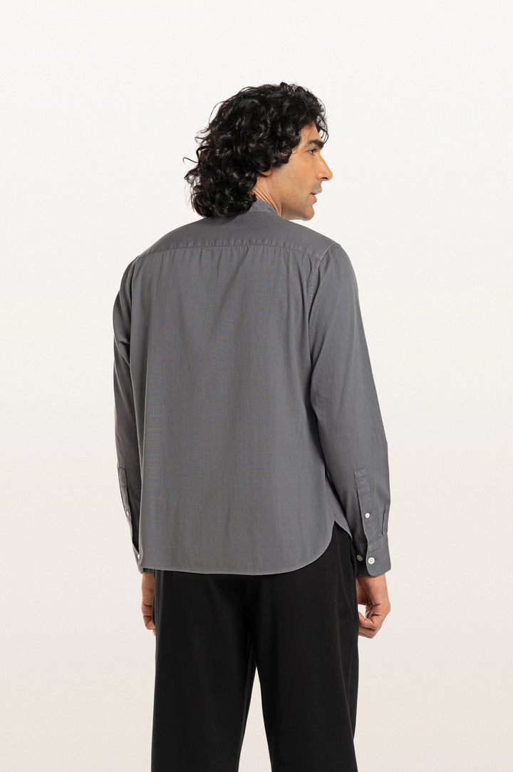 Puck Khadi Titanium Men's Smart Fit Shirt