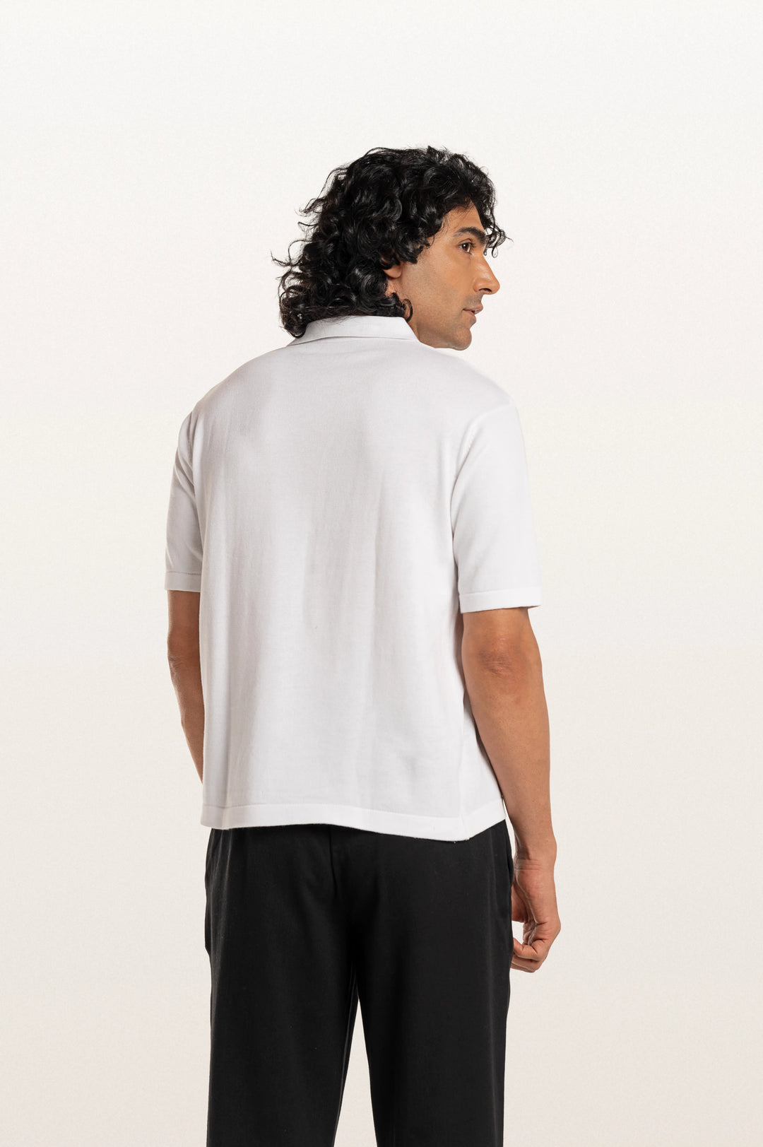 Luma White Men's Smart Fit Polo Tee
