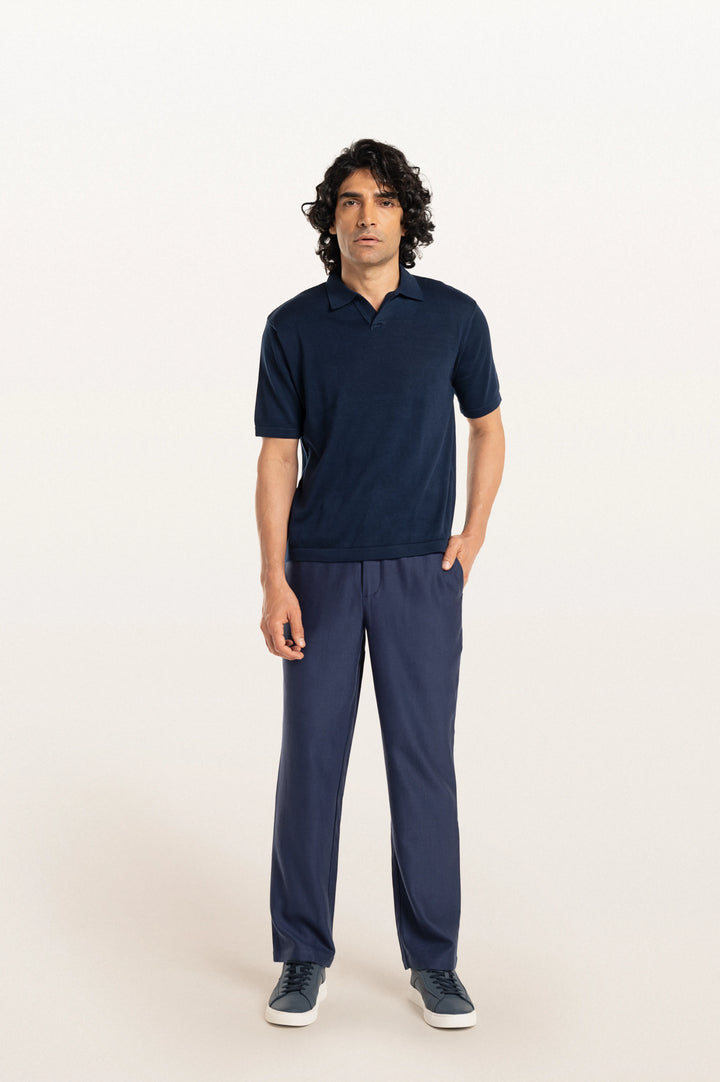 Luma Sunset Navy Men's Smart Fit Polo Tee