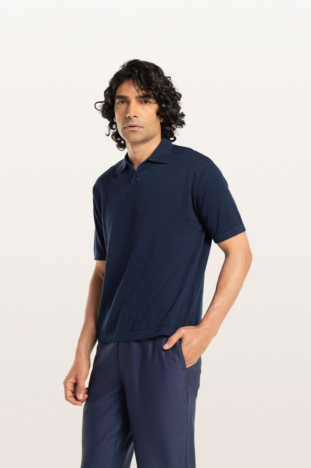 Luma Sunset Navy Men's Smart Fit Polo Tee