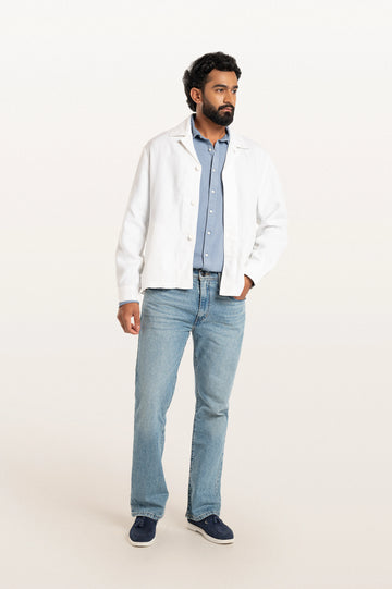 Coren White Men's Smart Fit Jacket