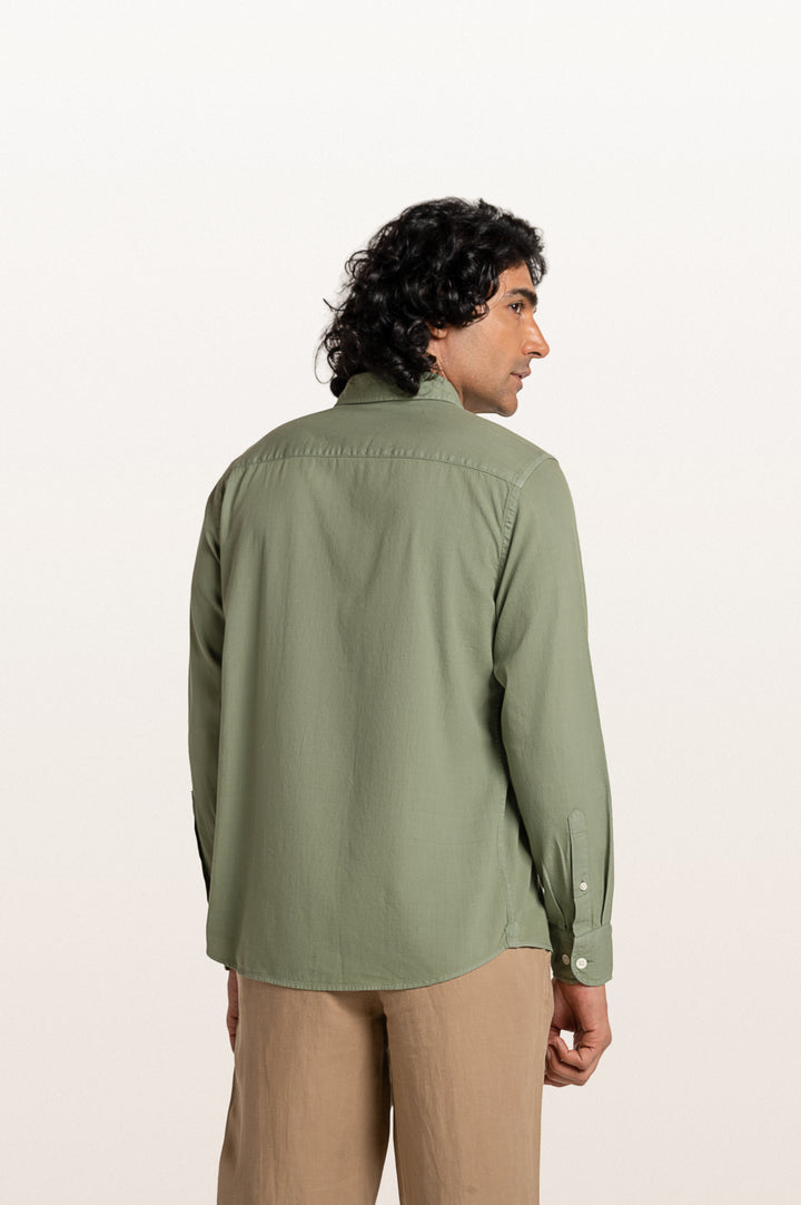 Finn Khadi Matcha Men's Smart Fit Shirt