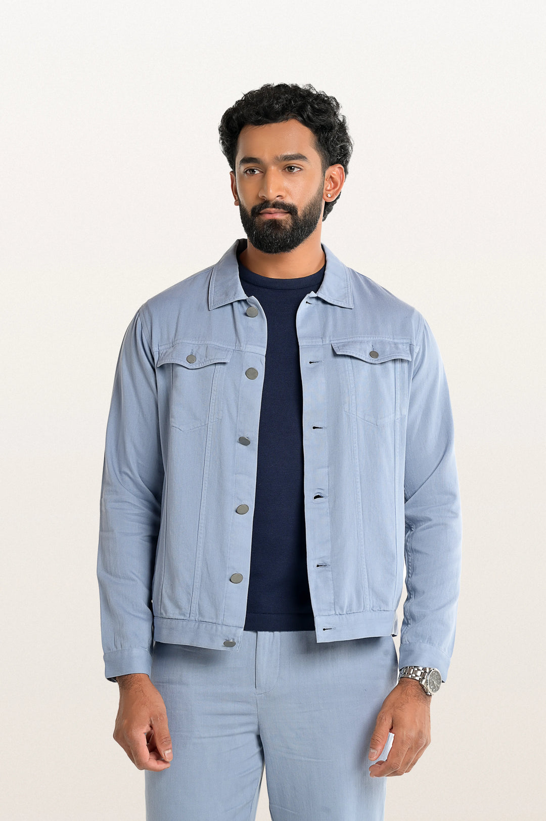 Diego Khadi Stormy Blue Men's Cotton Shirt