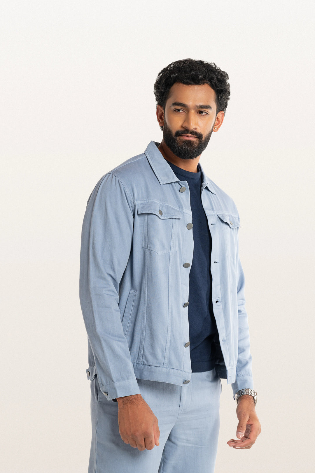 Diego Khadi Stormy Blue Men's Cotton Shirt