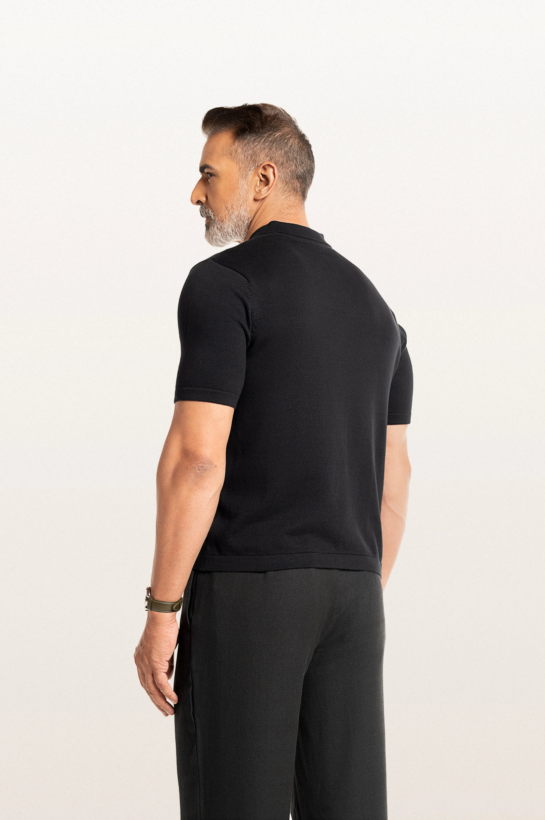 Luma Black Men's Smart Fit Polo Tee