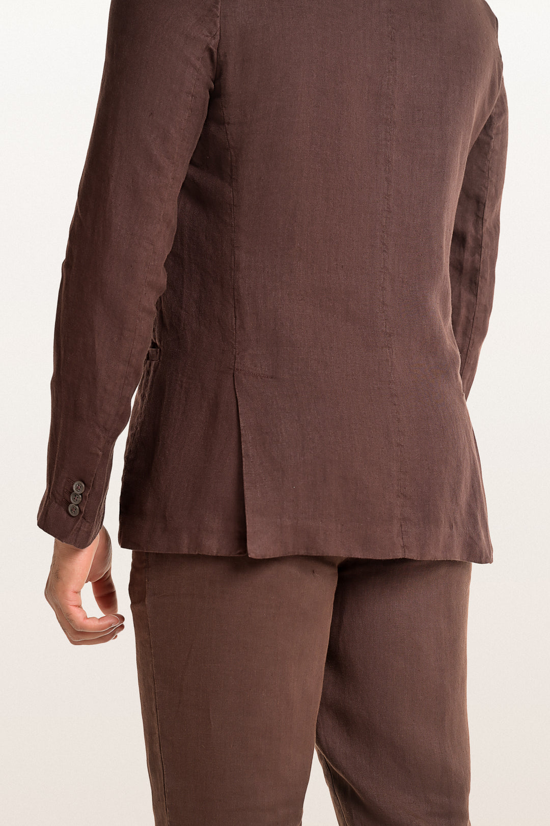 Skylo Espresso Men's Smart Fit Linen Blazer