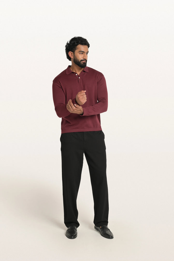 Ilan Red Wine Men's Smart Fit T-Shirt
