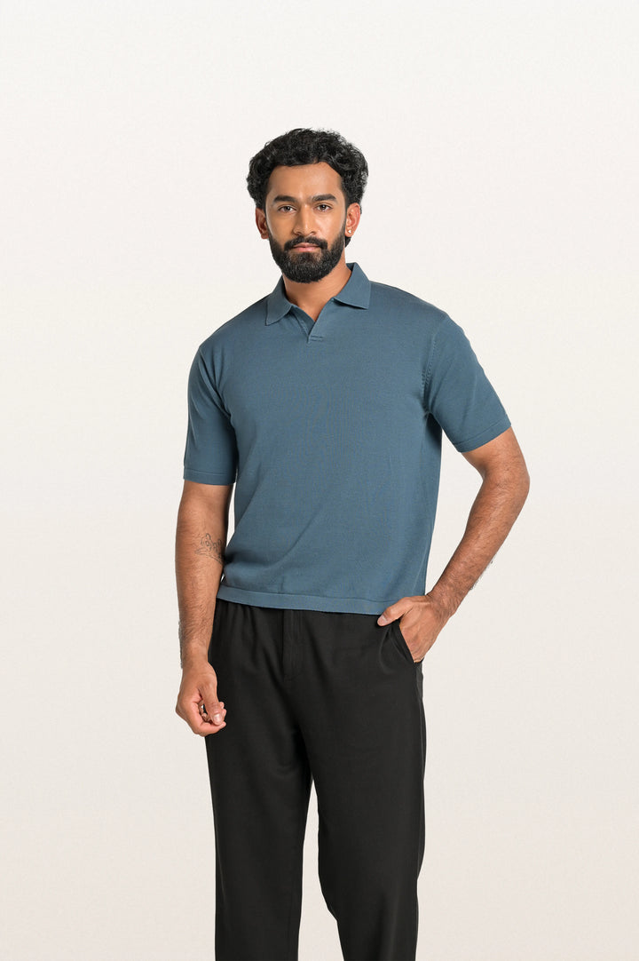 Luma Indian Teal Men's Smart Fit Polo Tee