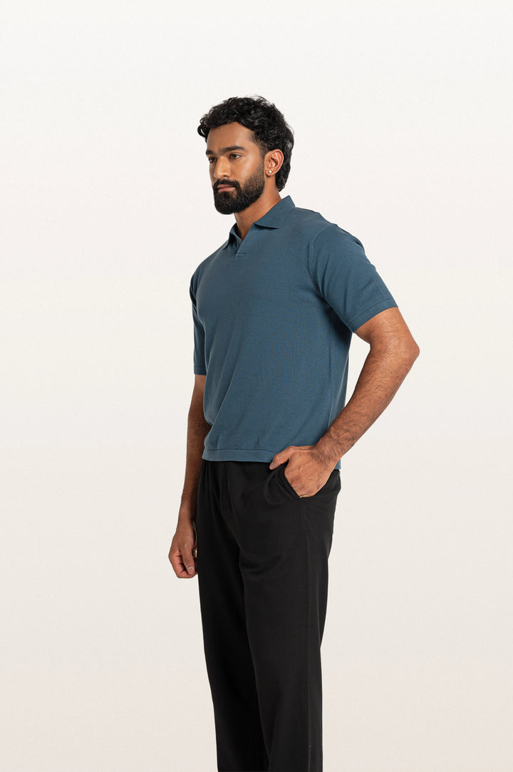 Luma Indian Teal Men's Smart Fit Polo Tee