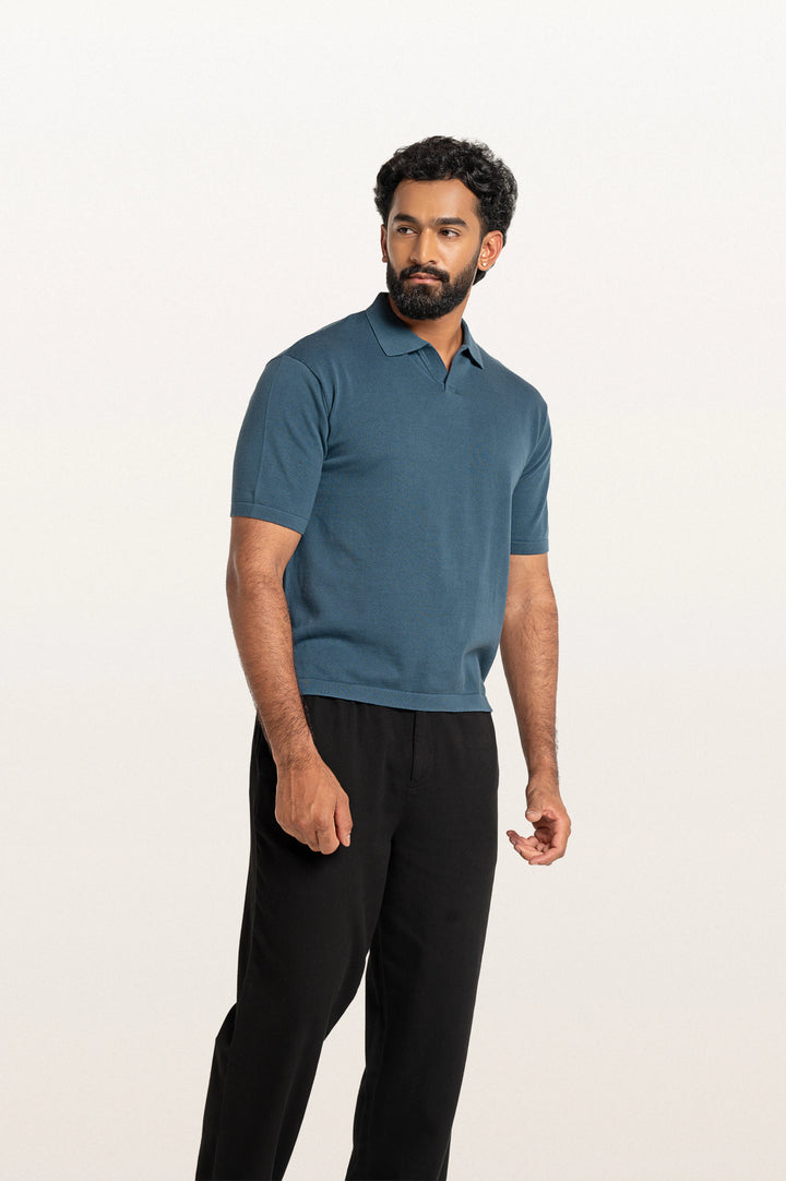 Luma Indian Teal Men's Smart Fit Polo Tee