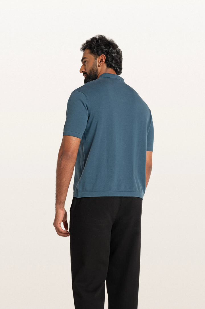 Luma Indian Teal Men's Smart Fit Polo Tee