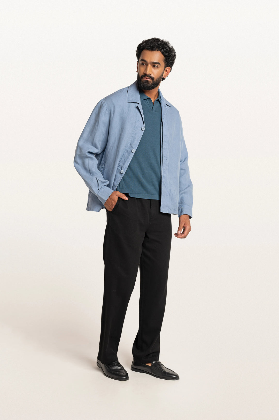Coren Stormy Blue Men's Smart Fit Jacket