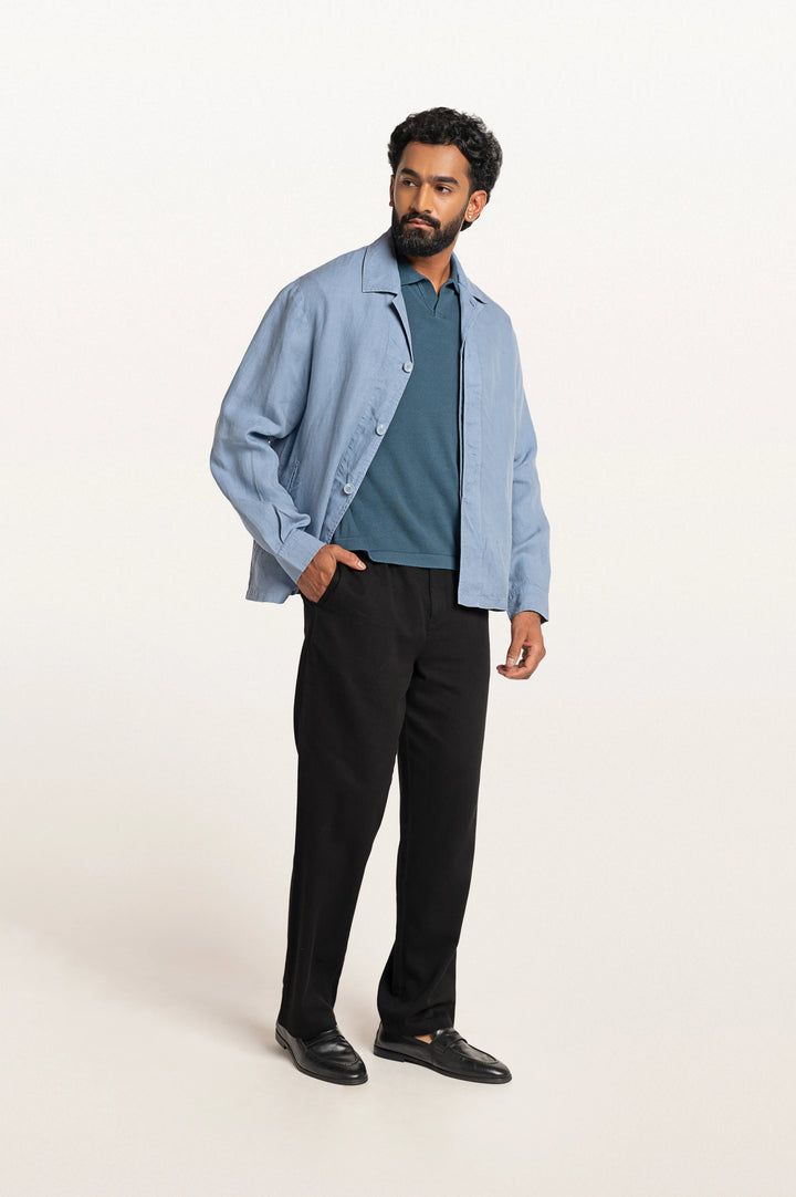 Coren Stormy Blue Men's Smart Fit Jacket