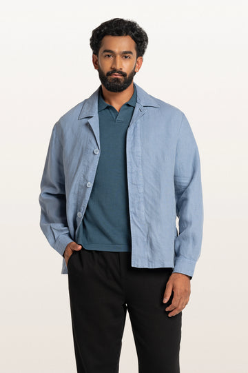 Coren Stormy Blue Men's Smart Fit Jacket