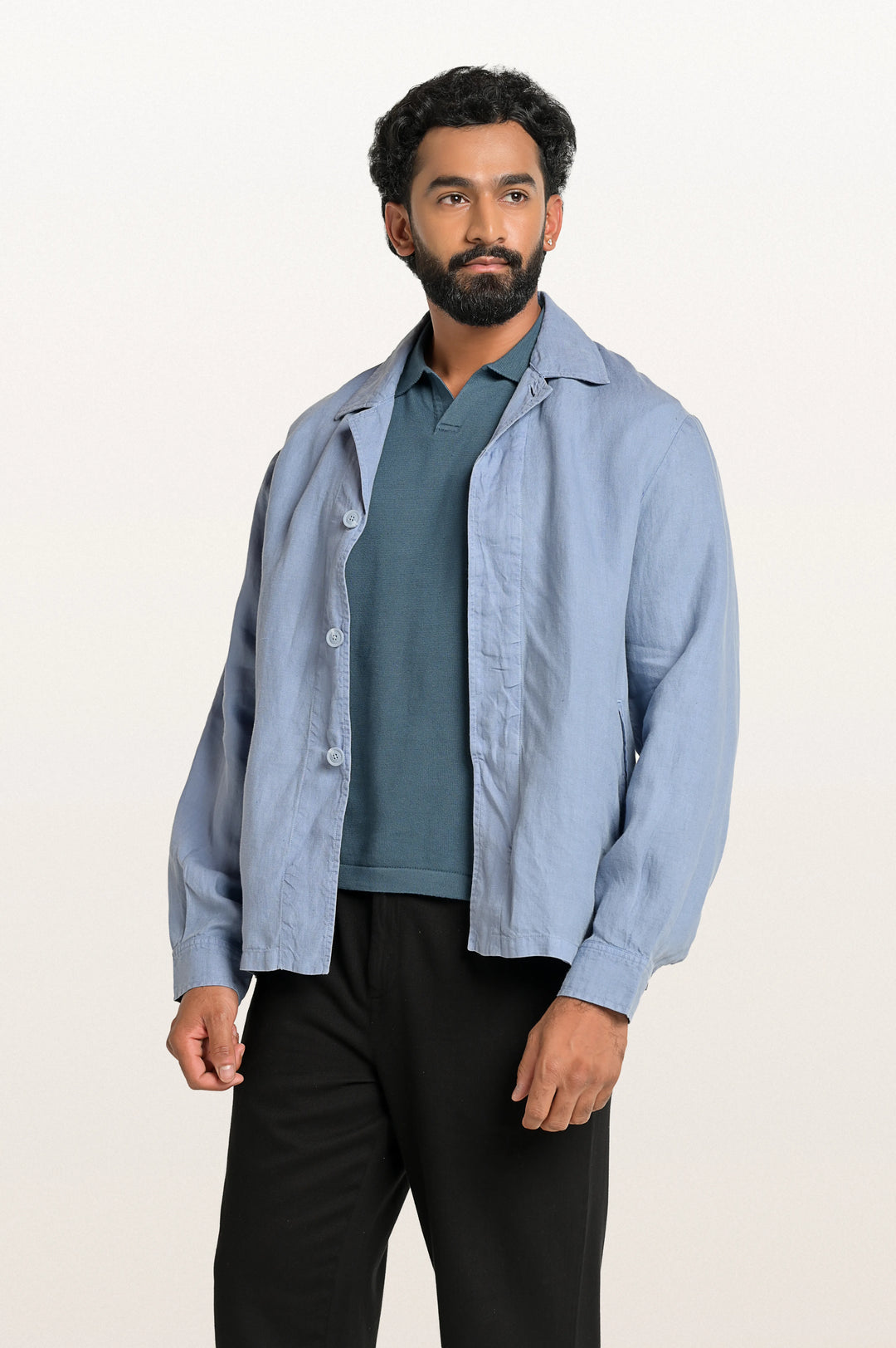 Coren Stormy Blue Men's Smart Fit Jacket