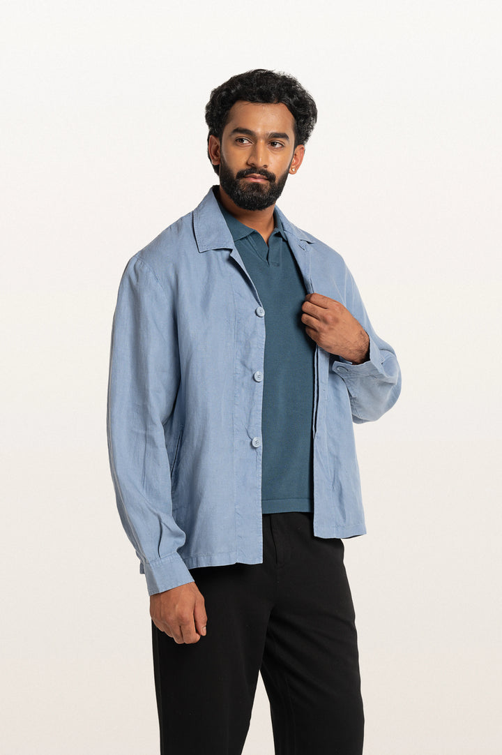 Coren Stormy Blue Men's Smart Fit Jacket