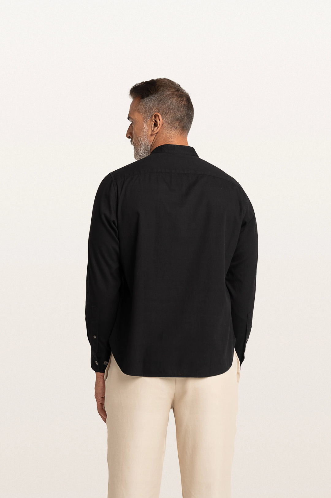Puck Khadi Black Men's Smart Fit Shirt
