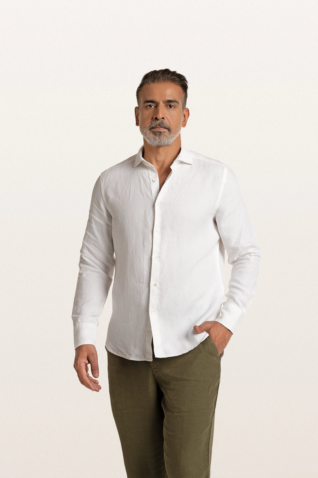 Sloane White Men's Slim Fit Shirt