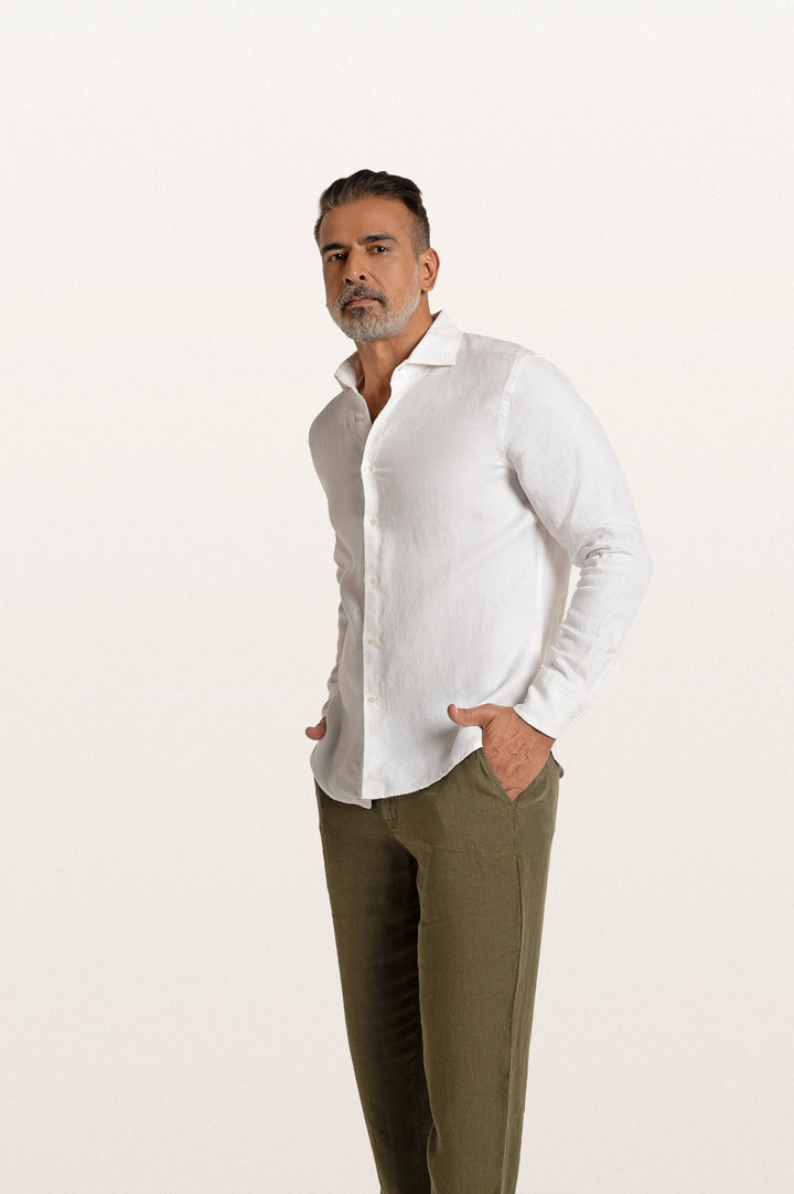 Sloane White Men's Slim Fit Shirt
