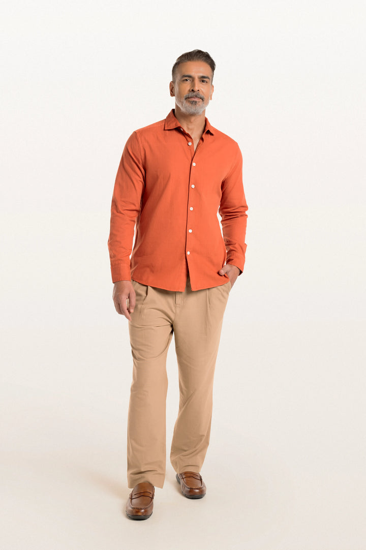 Finn Khadi Bark Men's Smart Fit Shirt