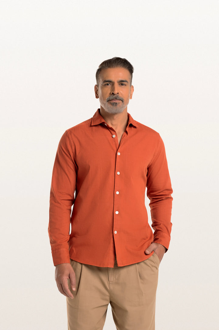 Finn Khadi Bark Men's Smart Fit Shirt
