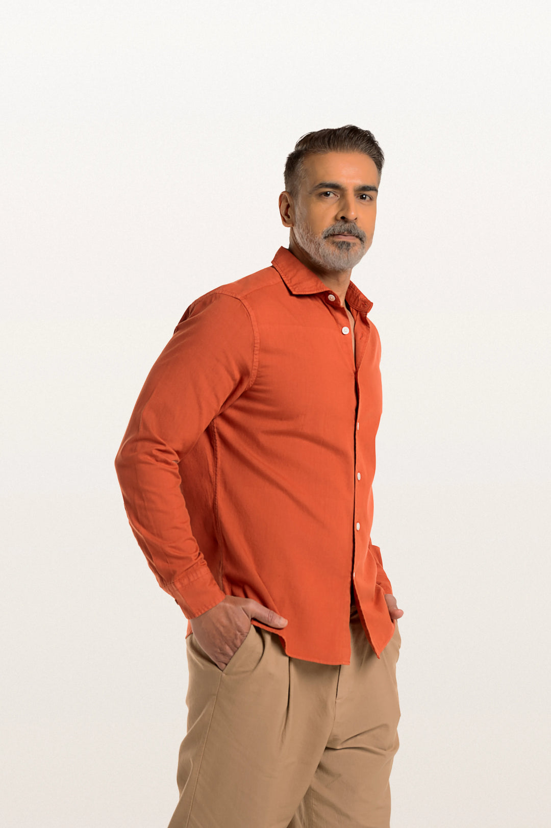 Finn Khadi Bark Men's Smart Fit Shirt