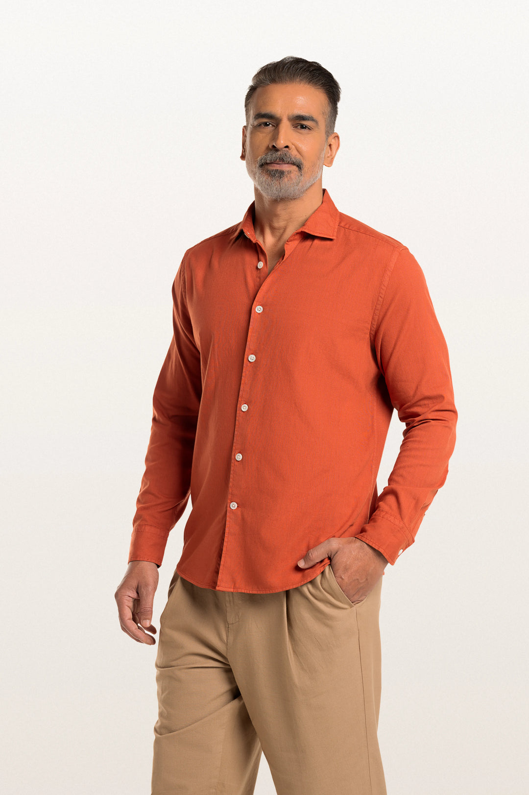 Finn Khadi Bark Men's Smart Fit Shirt