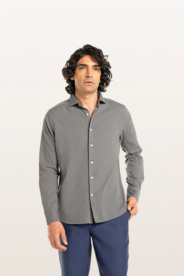 Finn Khadi Titanium Men's Smart Fit Shirt