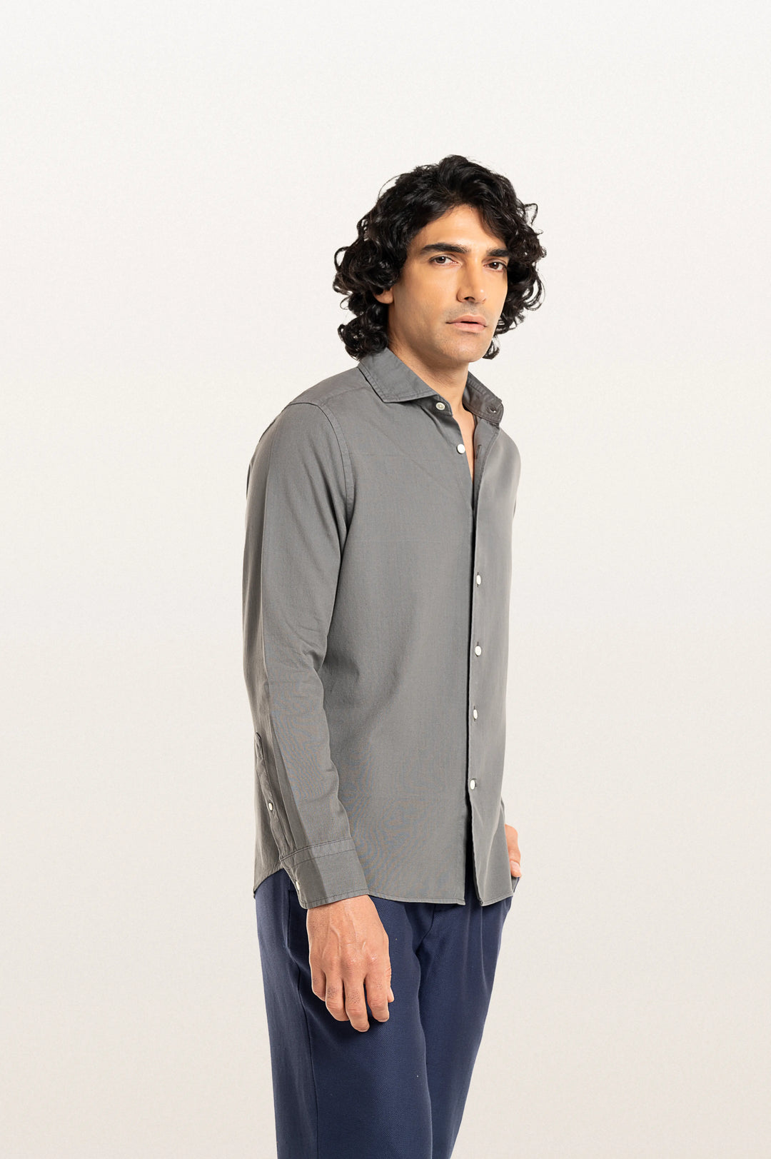 Finn Khadi Titanium Men's Smart Fit Shirt