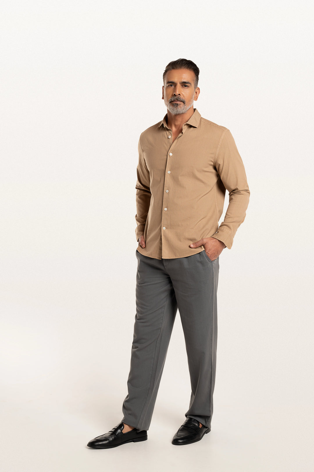 Finn Khadi Sand Dune Men's Smart Fit Shirt