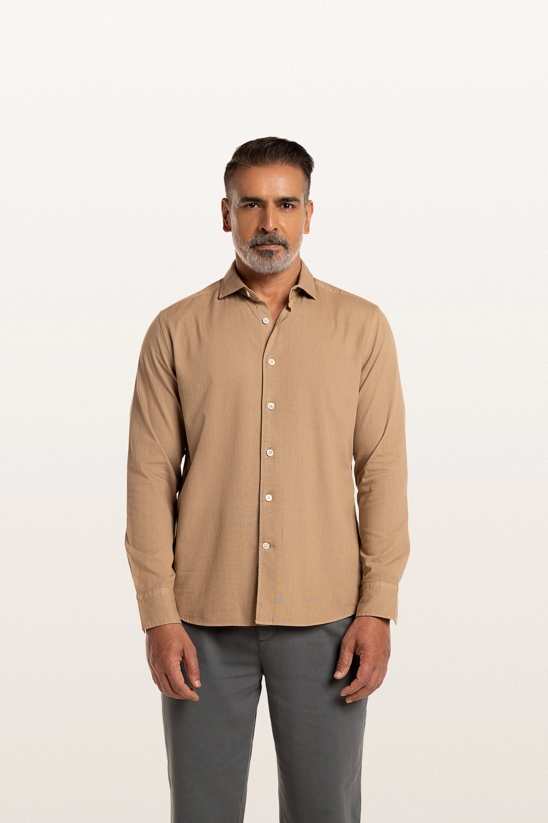 Finn Khadi Sand Dune Men's Smart Fit Shirt
