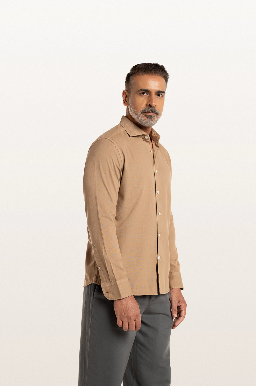 Finn Khadi Sand Dune Men's Smart Fit Shirt