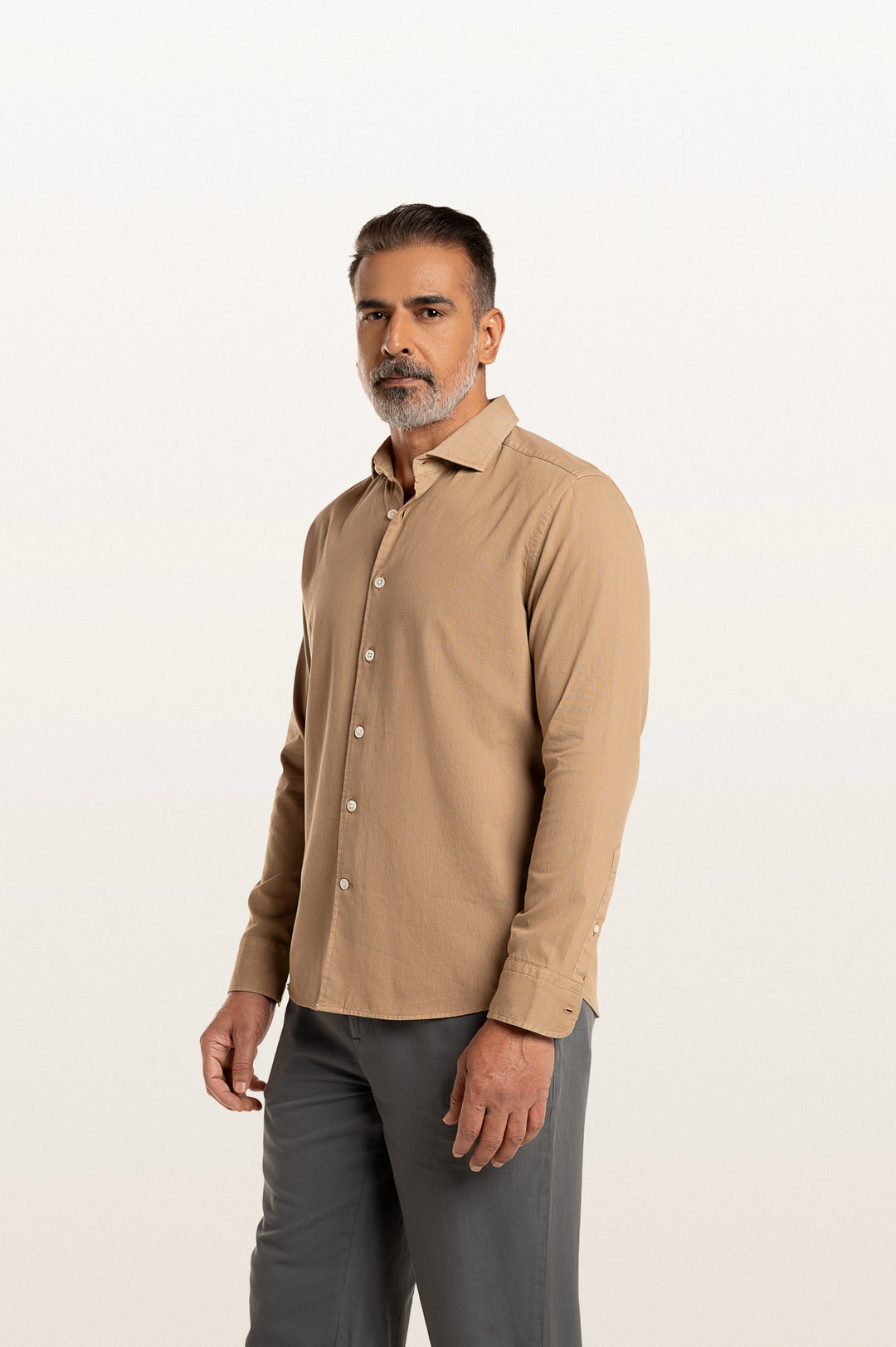 Finn Khadi Sand Dune Men's Smart Fit Shirt