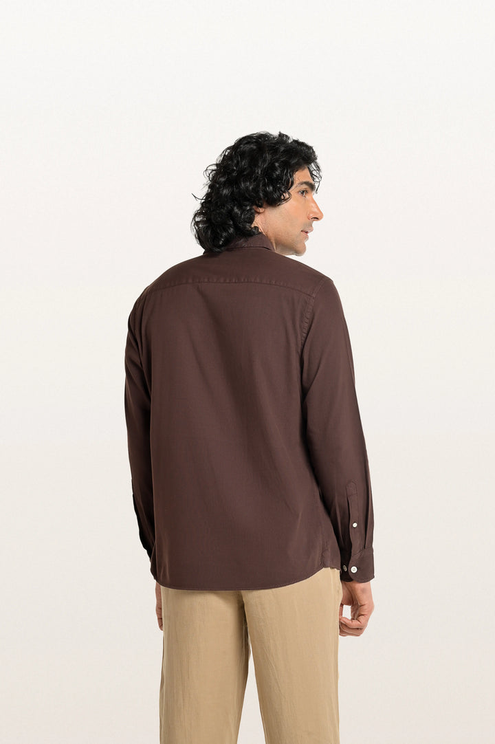 Finn Khadi Espresso Men's Smart Fit Shirt