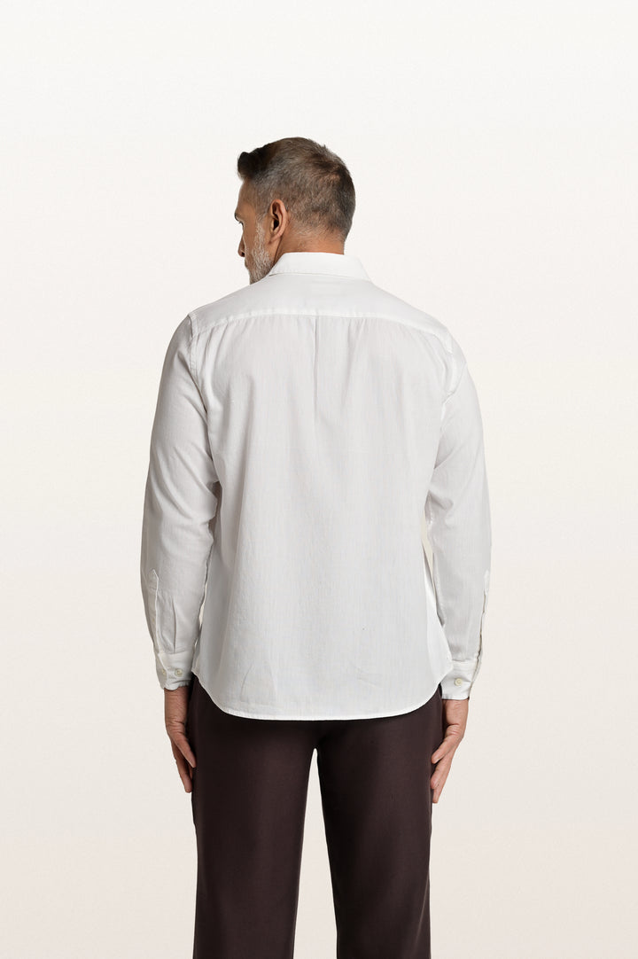 Finn Khadi White Men's Smart Fit Shirt