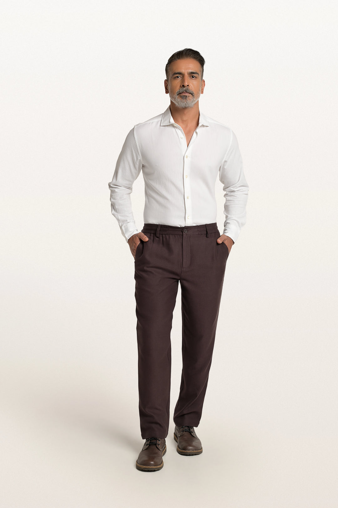 Finn Khadi White Men's Smart Fit Shirt
