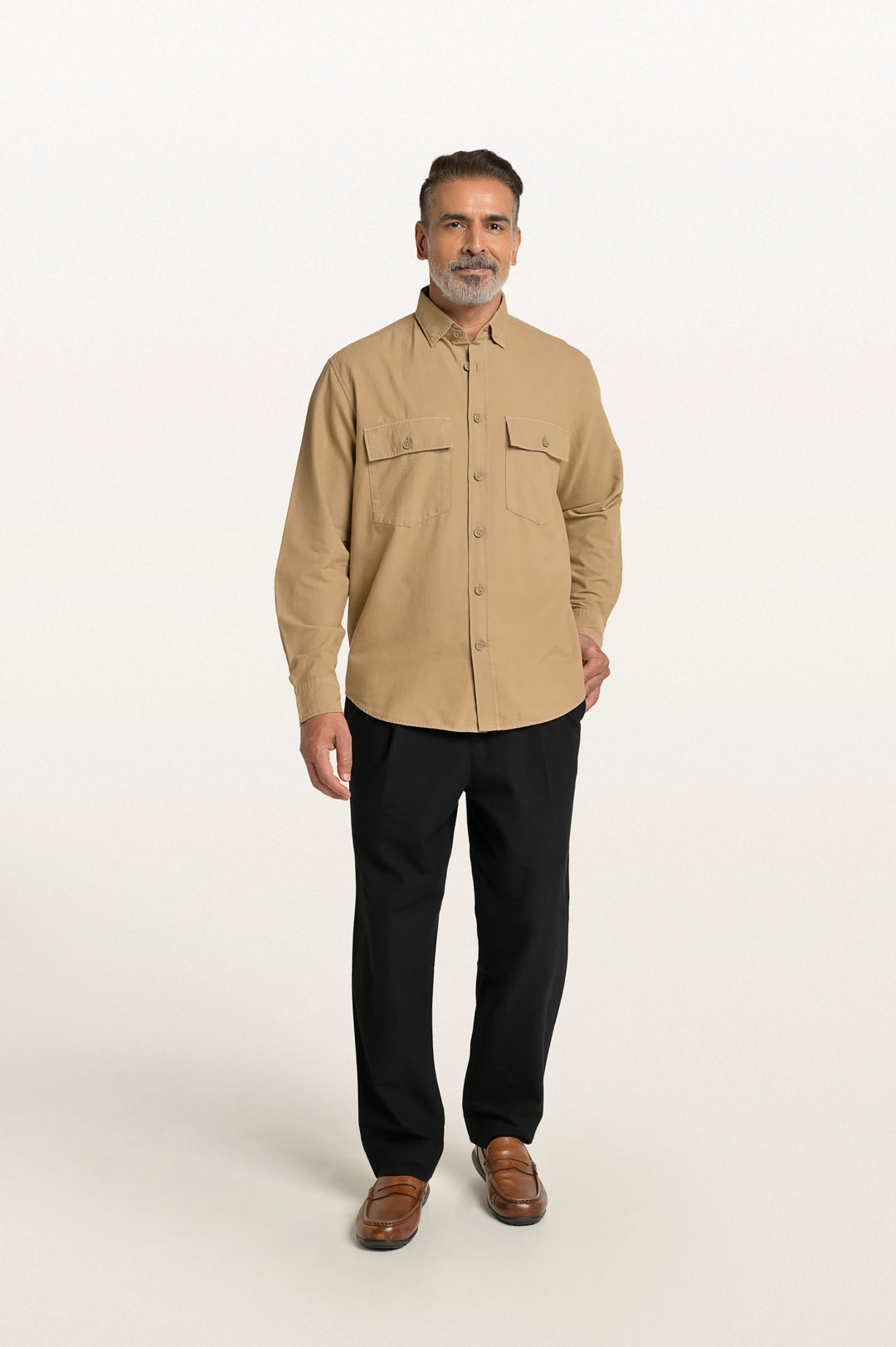 Sian Khadi Sand Dune Men's Smart Fit Shirt