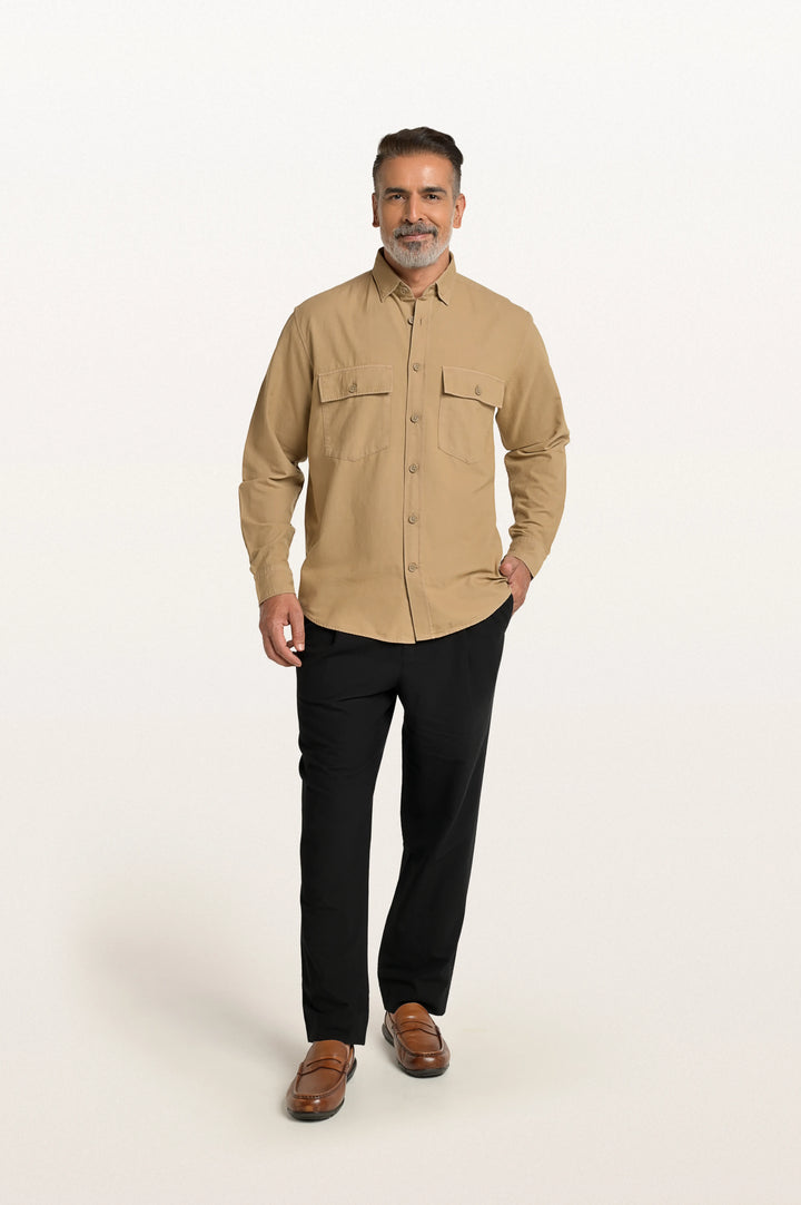 Sian Khadi Sand Dune Men's Smart Fit Shirt