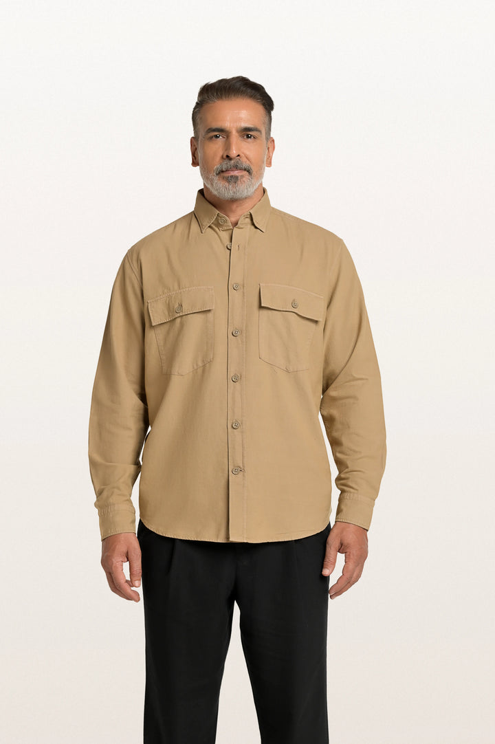 Sian Khadi Sand Dune Men's Smart Fit Shirt