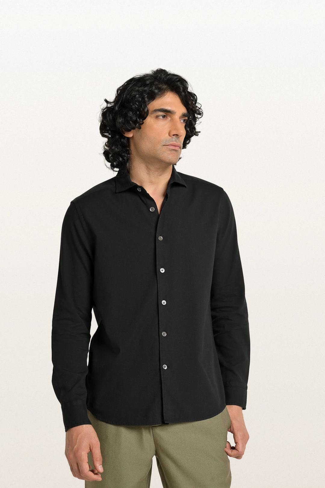 Finn Khadi Black Men's Smart Fit Shirt